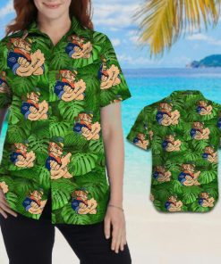 Tennessee Titans NFL Leprechaun St. Patrick's Day Women Aloha Button Up Hawaiian Shirts