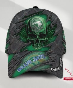 Toronto Blue Jays MLB St. Patrick’s Day Skull Custom Name Classic Baseball Cap Personalized Gifts For Men Dad Fans