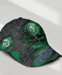 Washington Nationals MLB St. Patrick's Day Skull Custom Name Classic Baseball Cap Personalized Gifts For Men Dad Fans