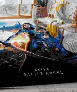 Alita Battle Angel Rug Movie Rug, Gift For Fan Rug Home Decor Floor Decor