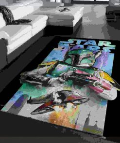 Boba Fett Rug Dark Side Vs Light Side Home Us Decor, Gift For Fan Rug Home Decor Floor Decor