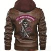 Centmichigan Chippewas NCAA Football Brown Motorcycle Leather Jacket