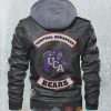Centmichigan Chippewas NCAA Football Brown Motorcycle Leather Jacket