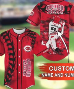 Cincinnati Reds Mlb Personalized Name Number Baseball Jersey Shirt 46