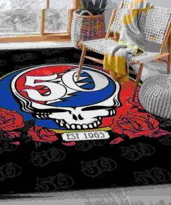 Grateful Dead Area Rug Living Room Rug, Gift For Fan Rug Home Decor Floor Decor