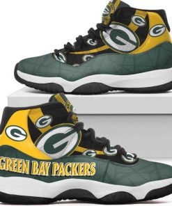 Green Bay Packers Logo New Air Jordan 11 XI Sneakers Shoes PK234