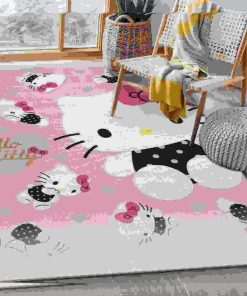 Hello Kitty 7 Rug Living Room Rug, Gift For Fan Rug Home Decor Floor Decor