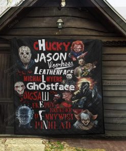 Horror Movie Characters Quilt Blanket