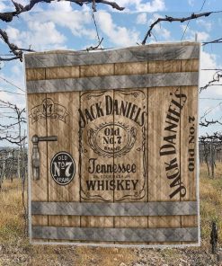 Jack Daniel’s Old No.7 Quilt Blanket With Wood Grain Pattern