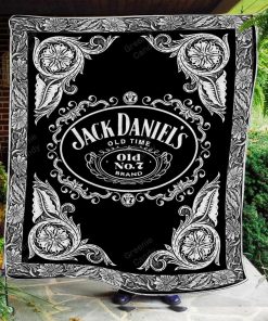 Jack Daniel's Old Time Quilt Blanket Black