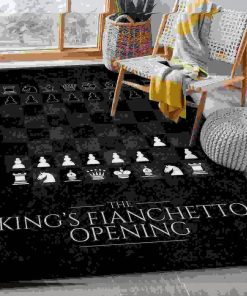 Kings Fianchetto Opening Area Rug, Gift For Fan Rug Home Decor Floor Decor