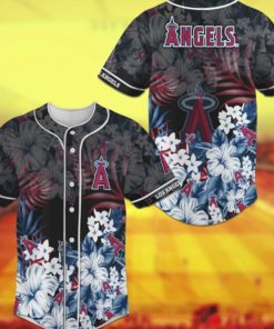 Los Angeles Angels Mlb Baseball Jersey Shirt Floral 31
