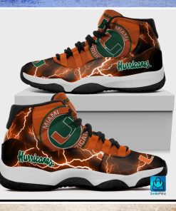 Miami Hurricanes Custom Name Air Jordan 11 Shoes Sneakers For Mens Womens Personalized Gifts For NCAA Fans