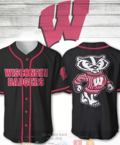 NCAA Wisconsin Badgers Baseball Jerseys Shirt