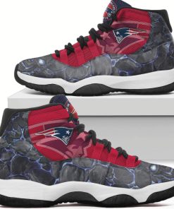 New England Patriots Logo Lava Skull New Air Jordan 11 XI Sneakers Shoes PK232