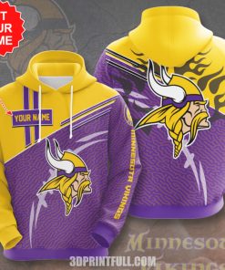 Personalized Minnesota Vikings MV 3 Hoodie 3D