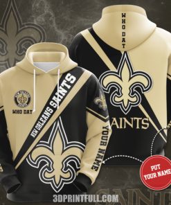 Personalized New Orleans Saints NOS 3 Hoodie 3D