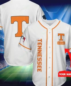 Tennessee Volunteers Personalized Baseball Jersey White Shirt