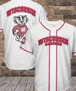 Wisconsin Badgers Baseball Jersey White Shirt