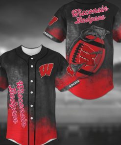 Wisconsin Badgers Ncaa1 Baseball Jersey Shirt Grenade