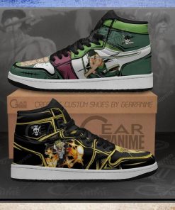 Zoro And Sanji Sneakers Custom One Piece Anime Shoes Friend Gifts
