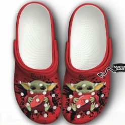 Baby Yoda Hug Louisville Cardinals Clog Crocs Crocband Shoes, Men, Women, Model