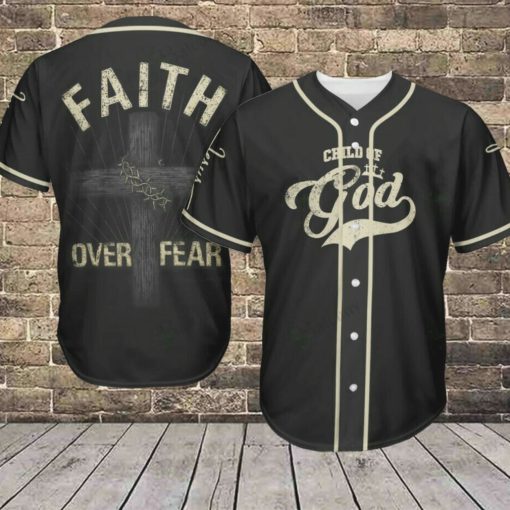 Baseball Tee Jesus Faith Over Fear Baseball Jersey 357 Shirt