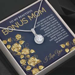 Bonus Mom Birthday Thoughtful Gift Meaningful Message Necklace