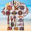 Cleveland Cavaliers Vintage Hawaiian Shirt 3D All Over Print, Men, Women, Unisex, Model 709