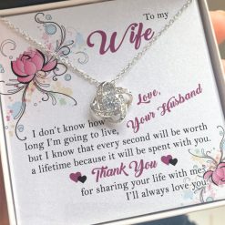 Diamond To My Wife Anniversary Gift For Birthday Necklace