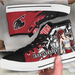 Erza Scarlet High Top Shoes Custom Fairy Tail Herlayprint Sneakers Mix Manga