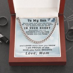 Gift For Adult Son From Mom Thick Link Chain Gold Necklace