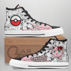 Jigglypuff High Top Shoes Custom Pokemon Herlayprint Sneakers Mix Manga