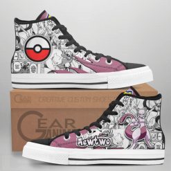 Mewtwo High Top Shoes Custom Pokemon Herlayprint Sneakers Mix Manga