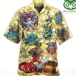 Octopus Pirate Funny Edition Hawaiian Shirt