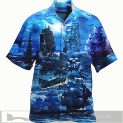 Pirate Ship Under The Romantic Moonlight Edition Hawaiian Shirt