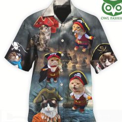Pirate cat style limited edition Hawaiian Shirt