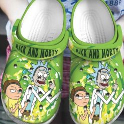 Rick And Morty Cartoon AOP Clog Crocs Crocband Shoes, Men, Women, Model