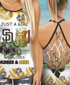 San Diego Padres Criss Cross Open Back Cami Tank Top
