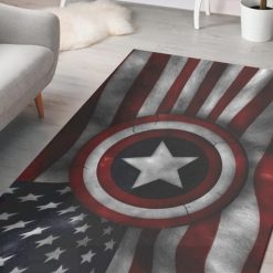 The Shield Captain America Flag American Rug Home Decor