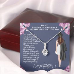 To My Beautiful Daughter On Her Graduation Day Necklace