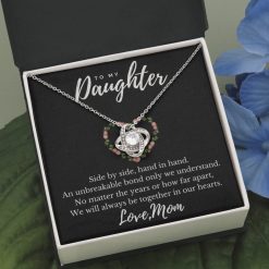 To My Daughter By Your Side Necklace Birthday Graduation Gift