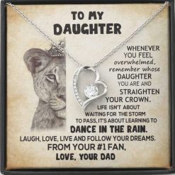 To My Daughter Straighten Your Crown Forever Love Necklace
