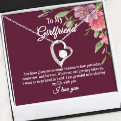 To My Girlfriend Birthday Gift Promise Necklace Graduation Her