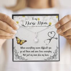 To My Nurse Mom Jewelry Gift For And A Necklace