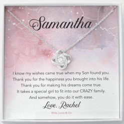 To My Son’s Girlfriend Necklace Graduation Gift