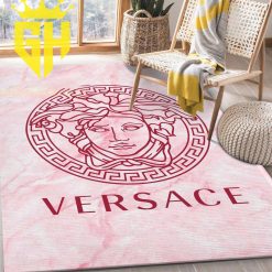 Versace Pink Rectangle Rug Home Decor