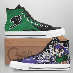 Wendy Marvell High Top Shoes Custom Fairy Tail Herlayprint Sneakers Mix Manga