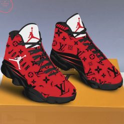 Louis Vuitton Black Red Air Jordan 13 Sneakers Shoes