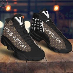 Louis Vuitton Black Brown Air Jordan 13 Sneakers Shoes